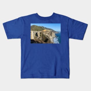 Bixby Bridge and the Pacific Ocean California Kids T-Shirt